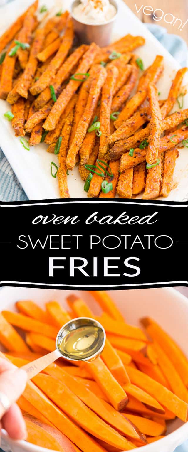 Spicy Oven Baked Sweet Potato Fries • The Healthy Foodie