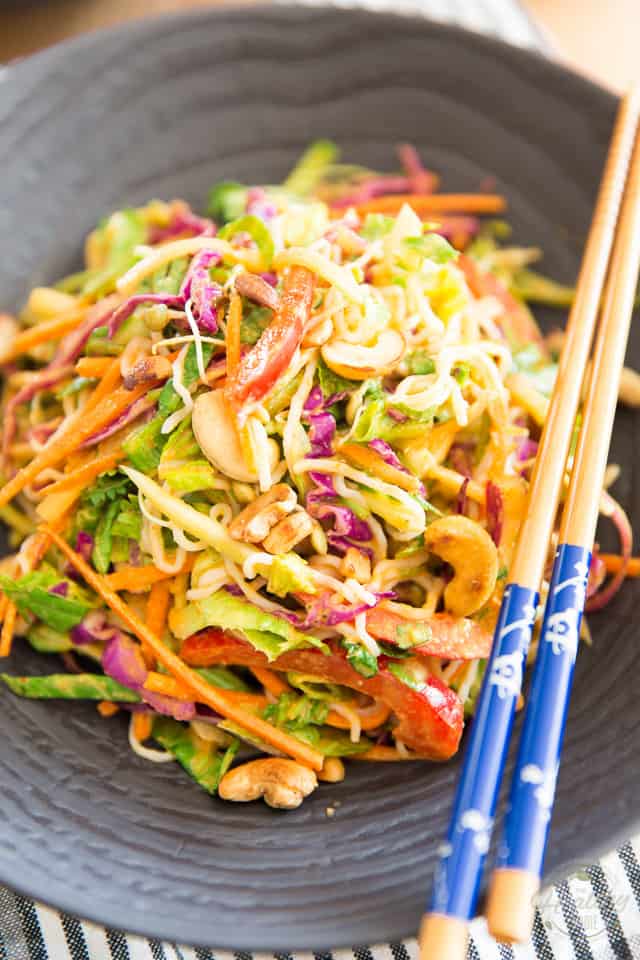 Thai Fusion Veggie Noodle Salad by Sonia! The Healthy Foodie | Recipe on thehealthyfoodie.com