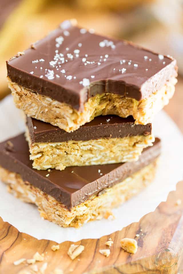 Peanut Butter Oatmeal Chocolate Squares by Sonia! The Healthy Foodie | Recipe on thehealthyfoodie.com