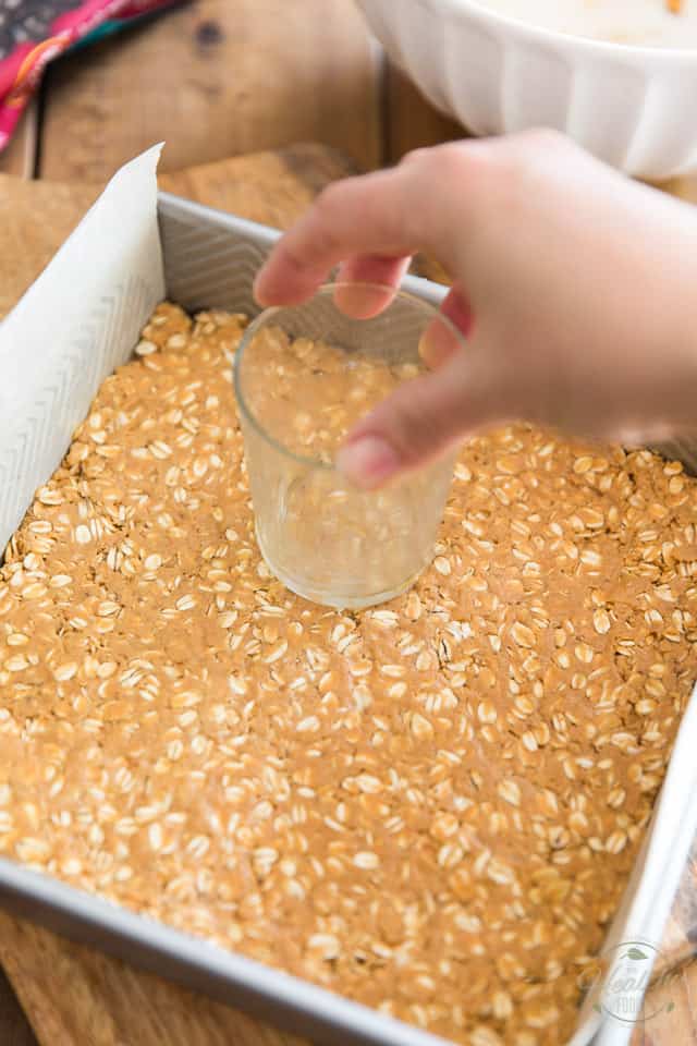 Press into a firm crust with a flat bottomed glass