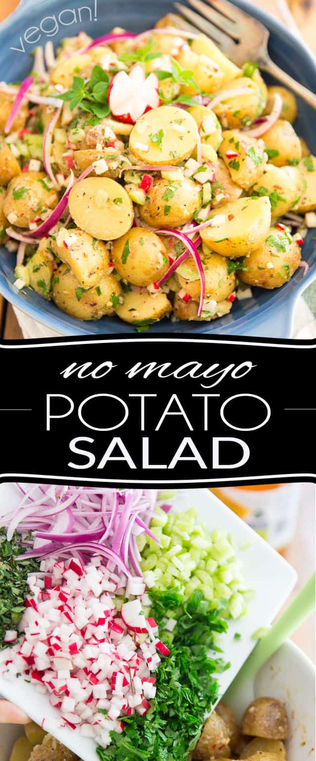 No Mayo Vegan Potato Salad • The Healthy Foodie