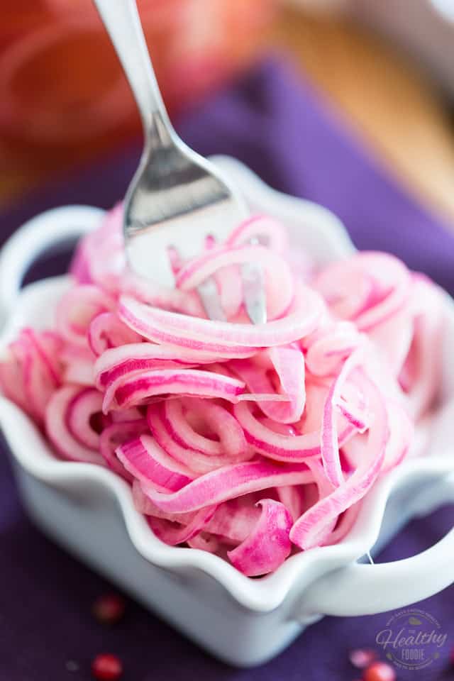 Pickled Red Onions by Sonia! The Healthy Foodie | Recipe on thehealthyfoodie.com
