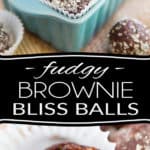 Those Vegan Fudgy Brownie Bliss Balls are like delicious little bite-sized raw brownies. Ready in minutes, they're the perfect solution to satisfy your sweet tooth and chocolate cravings in a healthy, wholesome way!