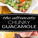 This crazy good Chunky Guacamole is the ultimate healthy and delicious crowd-pleaser dip! Made with nothing but fresh, wholesome ingredients, it's packed with an insane amount of flavor, yet requires only 6 easy-to-find ingredients and 15 minutes of your time to whip up!
