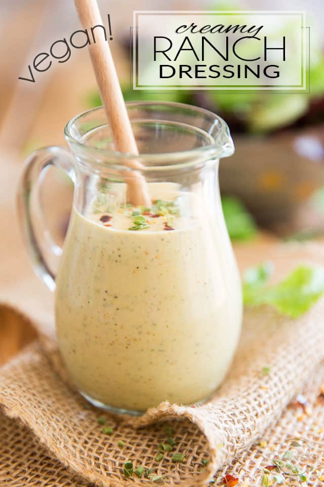 This Homemade Creamy Vegan Ranch Dressing only takes minutes to make and tastes so crazy good, it will forever change the way you think of salads... In fact, you'll probably want to have salad every day, from now on! 