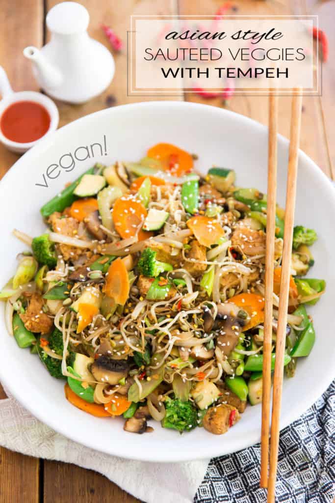 Quick and easy to make, these Asian Style Sauteed Veggies with Tempeh explode with flavor, while allowing the vegetables to truly shine and express their beautiful nature. 