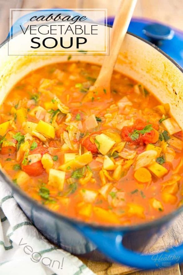 Cabbage Vegetable Soup • The Healthy Foodie