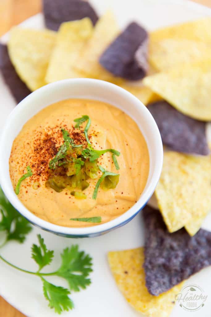Ready in just 5 minutes, this cashew queso is an irresistibly cheesy dip that can be enjoyed not only with tortilla chips, but with just about anything Mexican... or not!