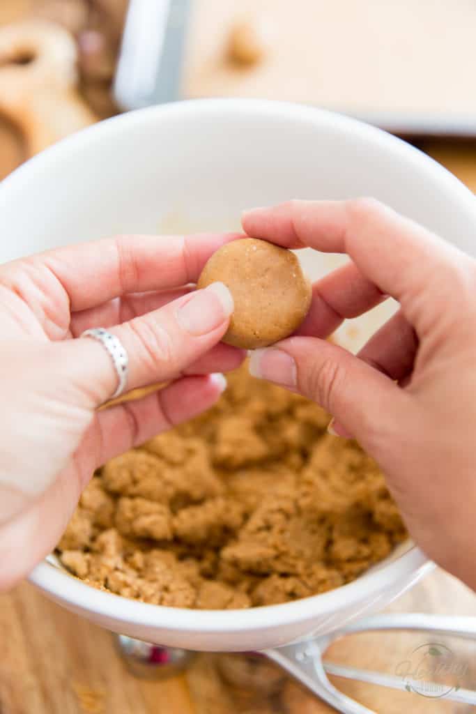 Shape the dough into little cookies with your fingers