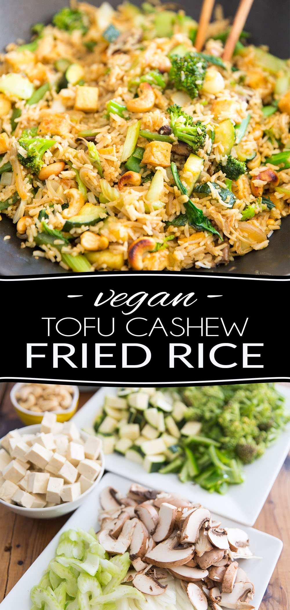 Vegan Tofu Cashew Fried Rice • The Healthy Foodie