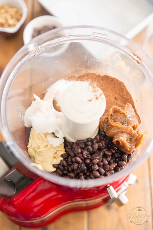 Place all the wet and dry ingredients in the bowl of your food processor
