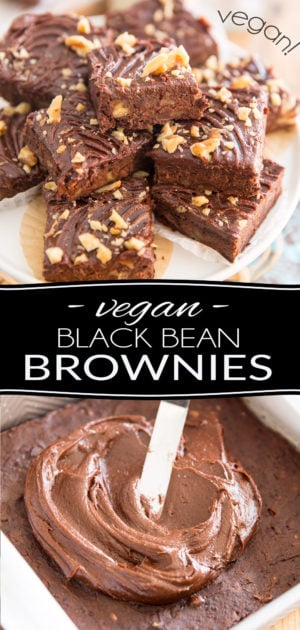 These Vegan Black Bean Brownies are so incredibly fudgy, dense and chocolate-y, yet they are made from nothing but healthy, wholesome ingredients! Serve them at your next party and don't say a thing: I can guarantee you that not a single soul will be able to tell...