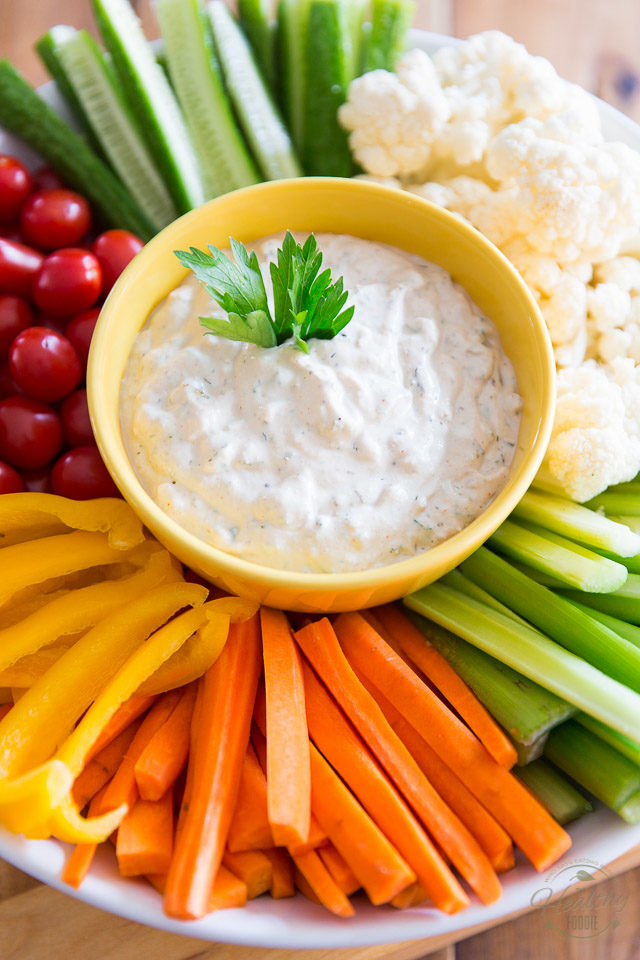 Creamy, tangy, bursting with flavor, this Vegan Creamy Ranch Dressing will instantly become your fresh veggies' best friend, and the star of any party it gets invited to!