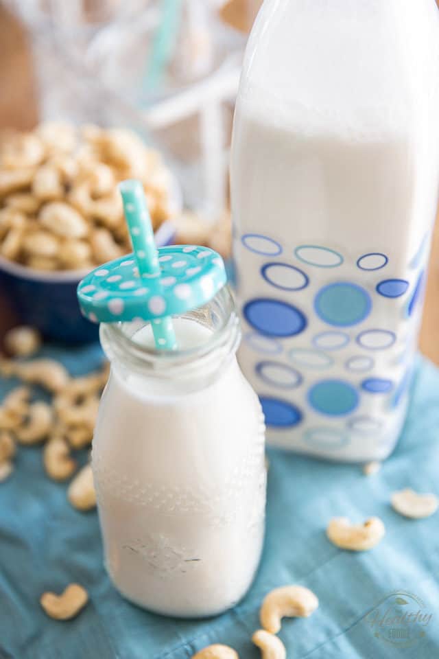 Rich, creamy and super tasty to boot, this Instant Homemade Cashew Milk only requires 2 ingredients and 1 minute of your time to make. Plus, unlike many other dairy-free milk alternatives, this one requires no soaking and no straining either; it's a no fuss, no mess, zero waste recipe! 