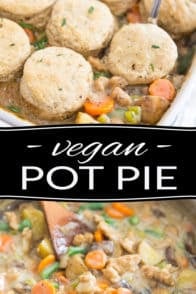 This Vegan Pot Pie topped with Vegan Whole Wheat biscuits is not only a super fun variation on this great classic comfort dish, but it's also much quicker and easier to make, too!