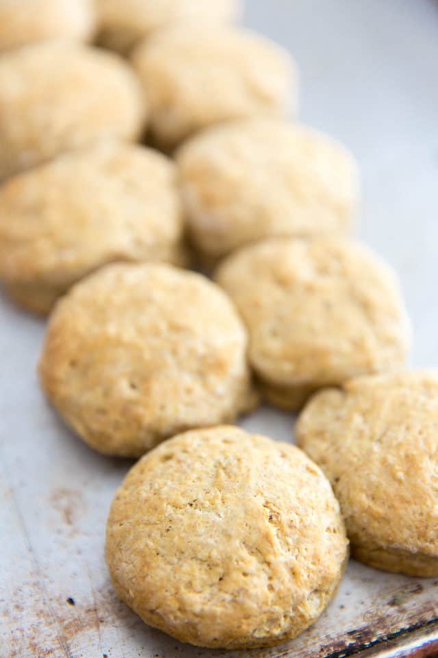 bake for 12 to 15 minutes, or until the biscuits puff and turn slightly golden brown