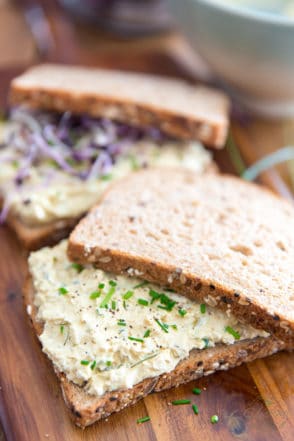 Creamy Vegan Egg Salad Party Sandwiches • The Healthy Foodie