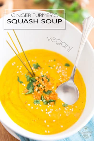 Ginger Turmeric Squash Soup • The Healthy Foodie