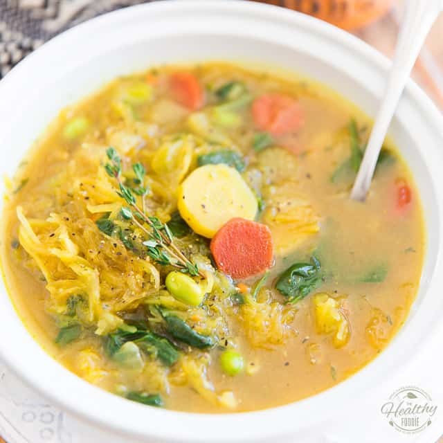 Comforting Spaghetti Squash Soup • The Healthy Foodie