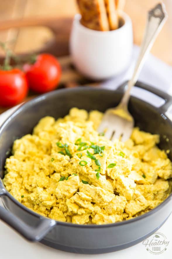 Easy Vegan Tofu Scrambled "Eggs" • The Healthy Foodie