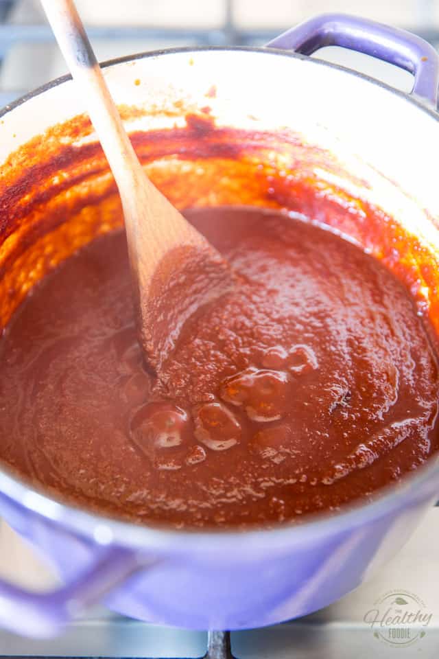 simmer the BBQ sauce uncovered for about 30 minutes