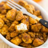These Oven Baked Crispy Tofu Nuggets are so super yummy and versatile, too! You'll want to stuff them in a wrap or sandwich, pile them on top of your favorite salad, make them the star of your next Buddha bowl, or just plain pop 'em like popcorn, with your favorite dipping sauce!