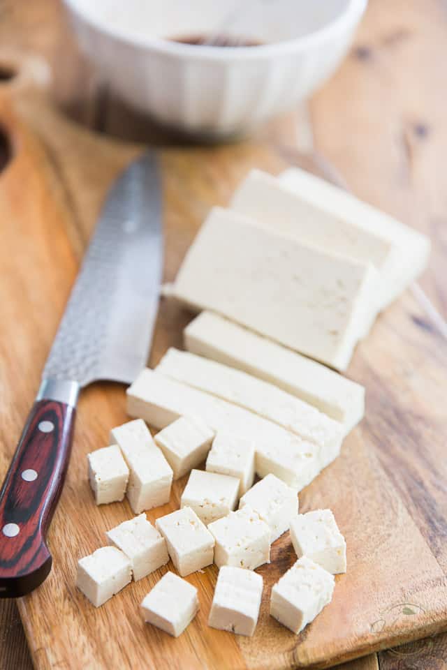 Cut the tofu into 1/2-in cubes